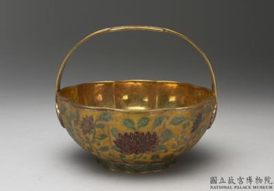 图片[2]-Gold champleve flower basket, Qing dynasty, Qianlong reign (1736-1795)-China Archive